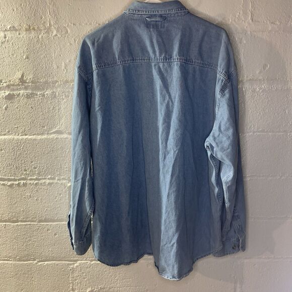 Sierra Pacific Denim Shirt VTG Blue Pagosa Springs CO Single Stitch Embroidered - Picture 3 of 15